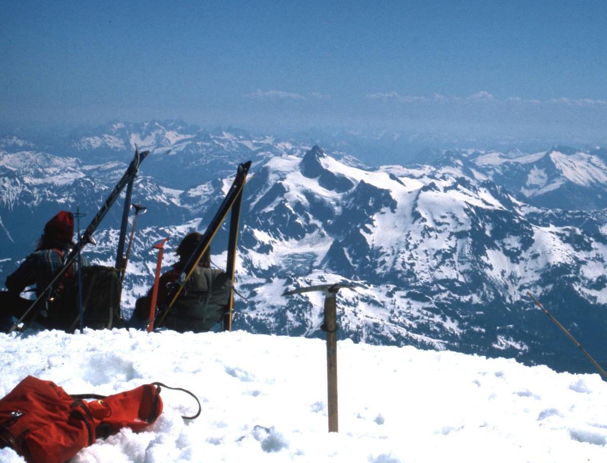 Summit of Mt. Baker with Mt. Shuksan view